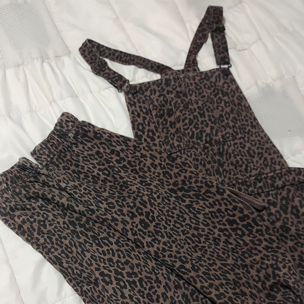 Wallflower Overalls Cheetah Print